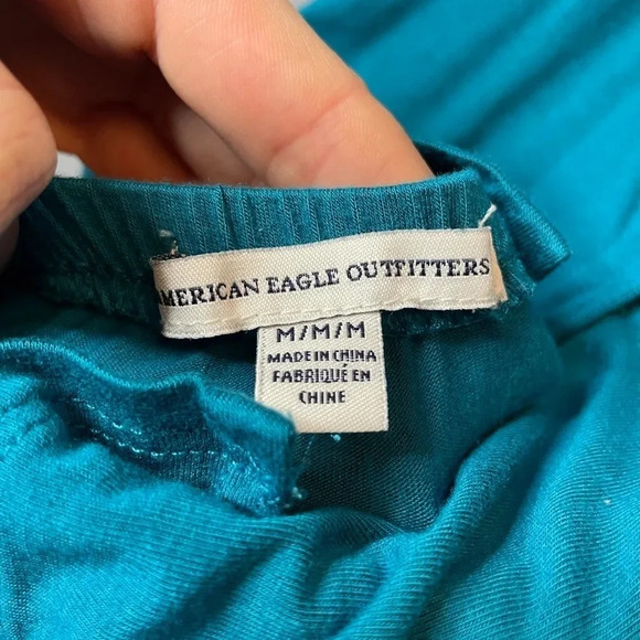 American eagle teal high neck, mini dress Size medium - Picture 2 of 3